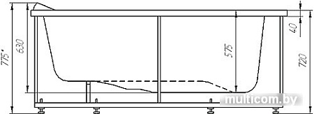 Ванна Aquatek Аура 180x180