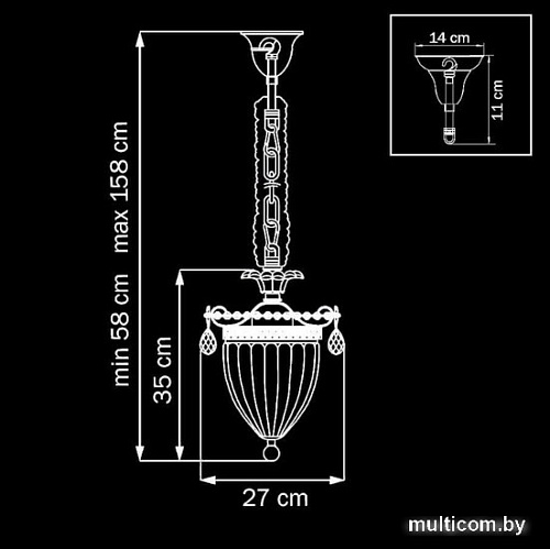 Подвесная люстра Osgona Schon 790031