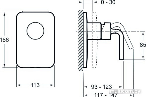 Смеситель Jacob Delafon Purist E98709-CP