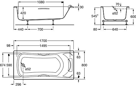 Ванна Roca Becool 190x80 ZRU9303020