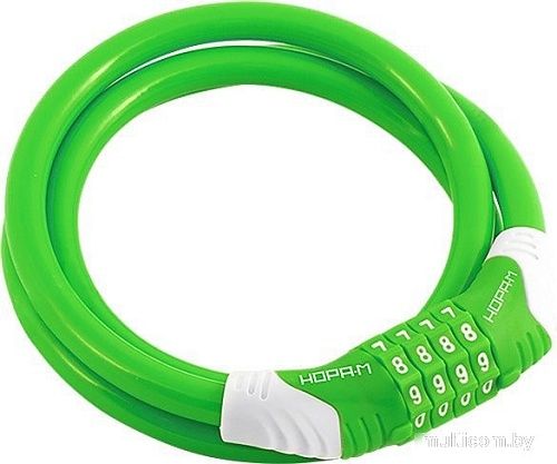 Тросовый велосипедный замок Нора-М №31 (ф8x1000мм, зеленый)