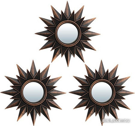 Набор зеркал Qwerty Лилль 74050 (3 шт, бронзовый)