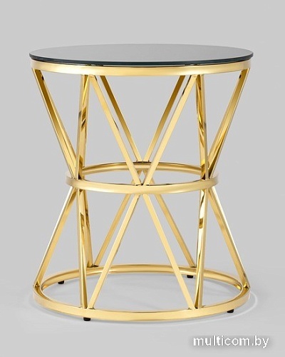 Журнальный столик Stool Group Вива 50x50 EET-080-TG (стекло черное/сталь золото)