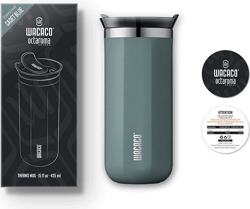 Термосы, термокружки WACACO С вакуумной изоляцией WCCOCTB435 (435мл, синий)