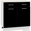 Шкаф напольный Кортекс-мебель Корнелия Мара НШ80р1ш (черный-марсель)