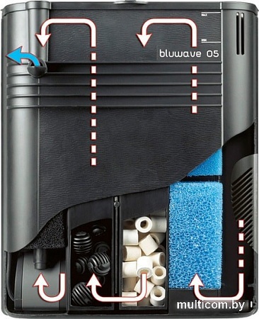 Аквариум Ferplast Dubai 80 Led 125 л (черный)