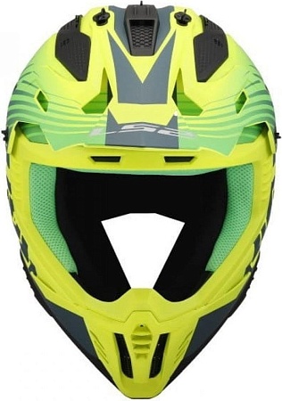 Мотошлем LS2 MX708 Fast II Duck (L, Green H-V Yellow)