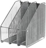 Лоток для бумаг deVente 3-х секционный 3041008 (серый)