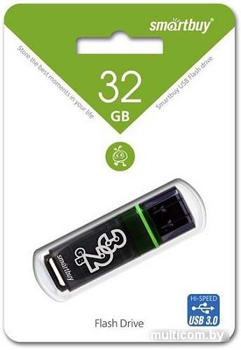 USB Flash Smart Buy Glossy Dark Grey 32GB [SB32GBGS-DG]