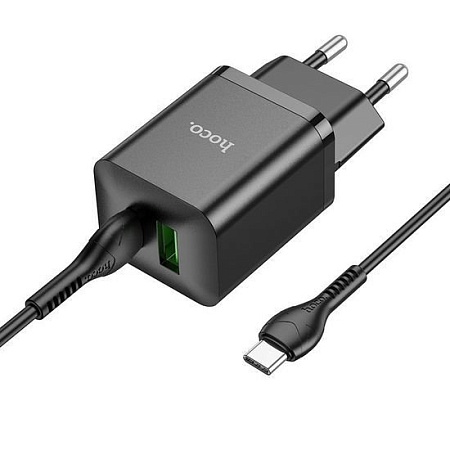 Сетевое зарядное Hoco N28 USB Type-C (черный)