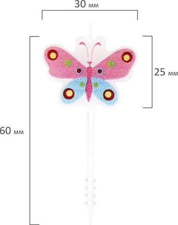 Набор свечей для торта Золотая сказка Бабочки, божьи коровки 591463 (5 шт)