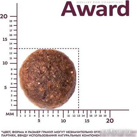 Сухой корм для собак Award Adult Medium для взрослых средних пород с индейкой, курицей с добавлением моркови и черной смородины 12 кг