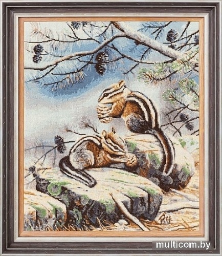 Набор для вышивания Золотое руно Бурундуки З-057