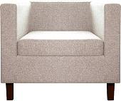 Интерьерное кресло Brioli Билли Д (рогожка, J1 кремовый/темные ножки)