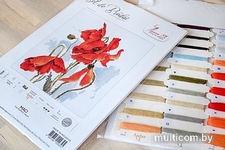 Набор для вышивания Luca-S Маки B2374