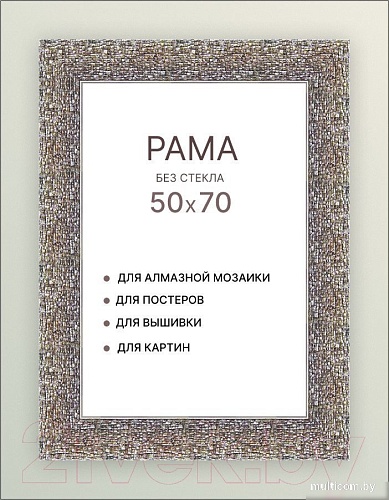 Фоторамка Декарт 50x70 8Л3599 (серебристый с перламутром)