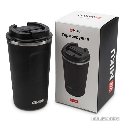 Термокружка Miku 510мл (черный)