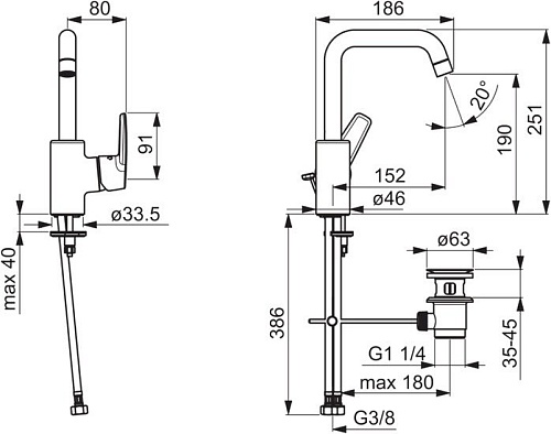 Смеситель Oras Saga 3909F