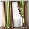 Комплект штор Pasionaria Кирстен 340x260 с подхватами (бежевый/зеленый)