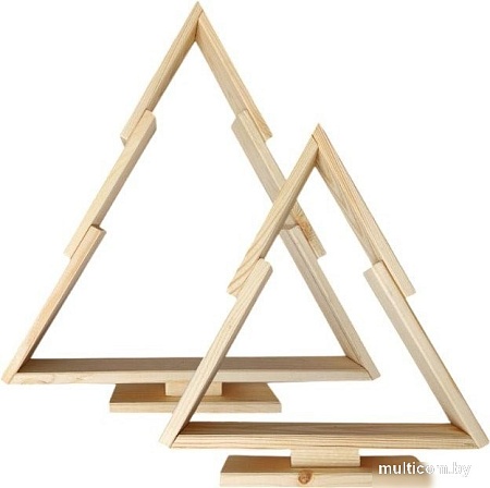 Елочка настольная Четыре Солнца S+L деревянные (натуральный)