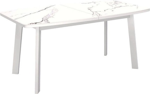Кухонный стол Kenner AA1400 (белый/керамика/мрамор белый)