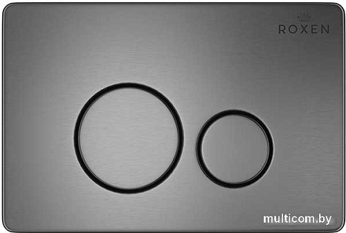 Унитаз подвесной Roxen Simple Compact в комплекте с инсталляцией StounFix Slim 6 в 1 963592 (кнопка: оружейная сталь)