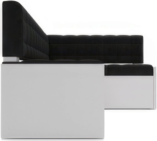 Угловой диван Мебель-АРС Ганновер правый 208x82x133 (велюр черный НВ-178 17)