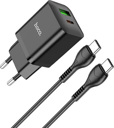 Сетевое зарядное Hoco N28 USB Type-C (черный)
