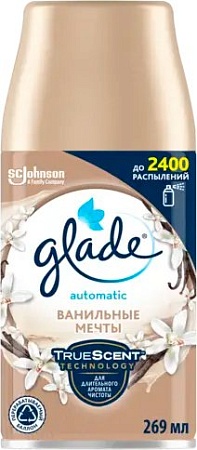 Сменный блок для освежителя воздуха Glade Ванильные мечты 269 мл