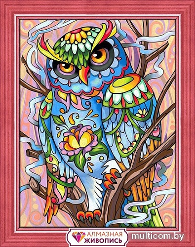 Алмазная мозаика Алмазная Живопись Красочный филин АЖ-1610