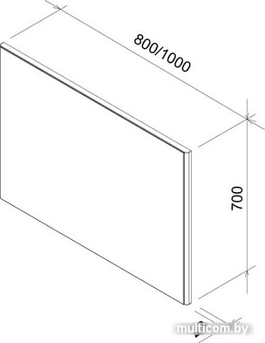 Ravak Зеркало Ring 1000 (серый) [X000000778]