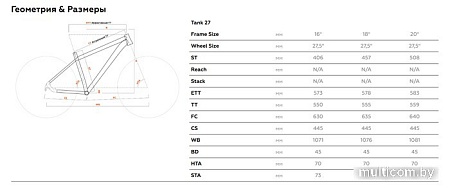 Велосипед Stark Tank 27.1 D р.16 2023