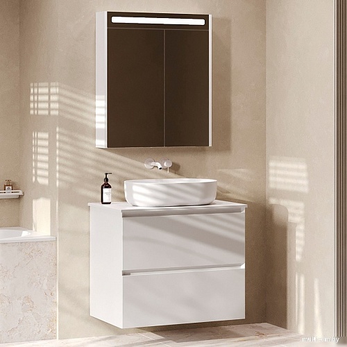 Belux Тумба под умывальник Luna НП 80-02 (18, белый матовый)