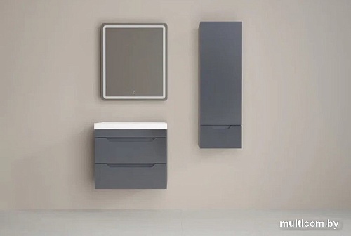 Style Line Тумба под умывальник Остин 70 2 ящика (подвесная, графит)