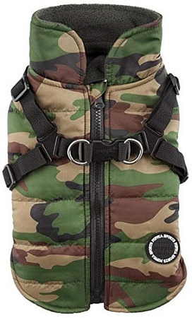 Шлейка-жилетка Puppia Mountaneer ll PAPD-VT1366-CA-M (хаки)