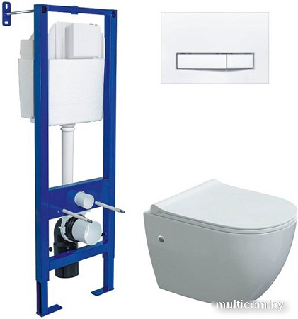 Унитаз подвесной Berges Wasserhaus Okus + Okus Slim SO + Atom Line 410 042446