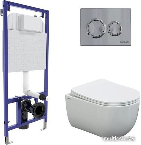 Унитаз Berges Wasserhaus Ventas Rimless 043241 (с сиденьем)