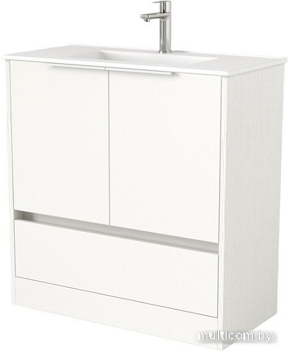 Дабер Тумба под умывальник 017 WeltWasser Deilbach 7517-80 Т17.8W.0.5Б (белый древесный/ручка белая)