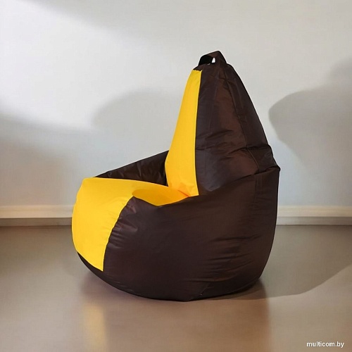 Кресло-мешок Mio Tesoro Груша Kombo XXL GF-130x85-SHZH (шоколад/желтый)