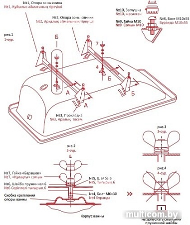 Ванна Antika А-70001 170x70