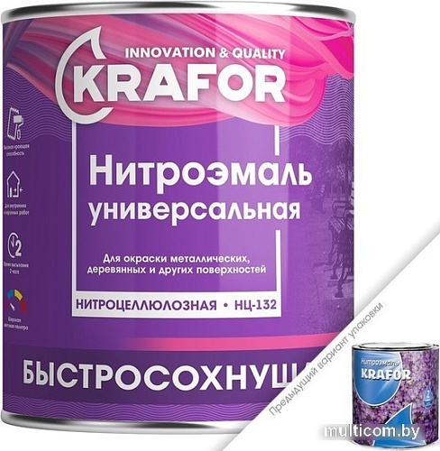 Эмаль Krafor НЦ-132 0.7 кг (белый)
