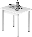 Обеденный стол Leset Лиль 1Р МИ (белый/хром)