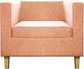 Интерьерное кресло Brioli Билли Д (рогожка, J11 розовый/светлые ножки)