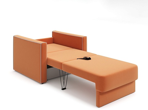 Кресло-кровать Mio Tesoro Атлантикс (Velutto 60, оранжевый)