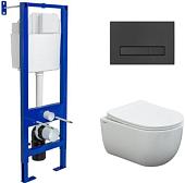 Унитаз Berges Wasserhaus Atom 043306 (с сиденьем и кнопкой смыва)