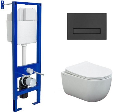 Унитаз Berges Wasserhaus Atom 043306 (с сиденьем и кнопкой смыва)