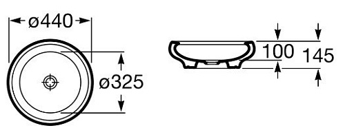 Умывальник Roca Art 44x44 (327220000)