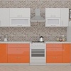 Кухня ВерсоМебель ВерсоЛайн 4-2.5 (белый 001/яркий оранжевый 008)