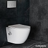 Унитаз подвесной Roxen Antares Bidet в комплекте с инсталляцией StounFix Slim 6 в 1 932494 (кнопка: хром матовый)