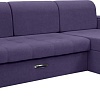 Диван Сириус Лидер-13 с оттоманкой НПБ 285x165 (Eva 31 велюр фиолетовый)